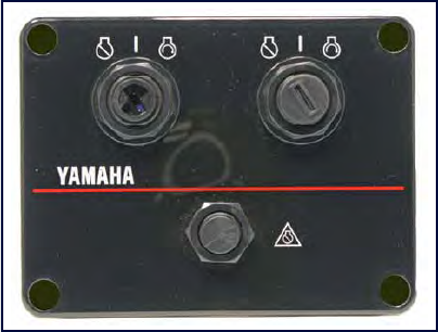 Yamaha control panel with connectors.