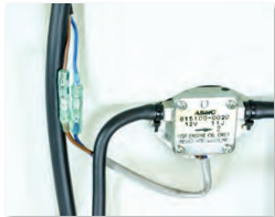 Electrical components with wiring connections.